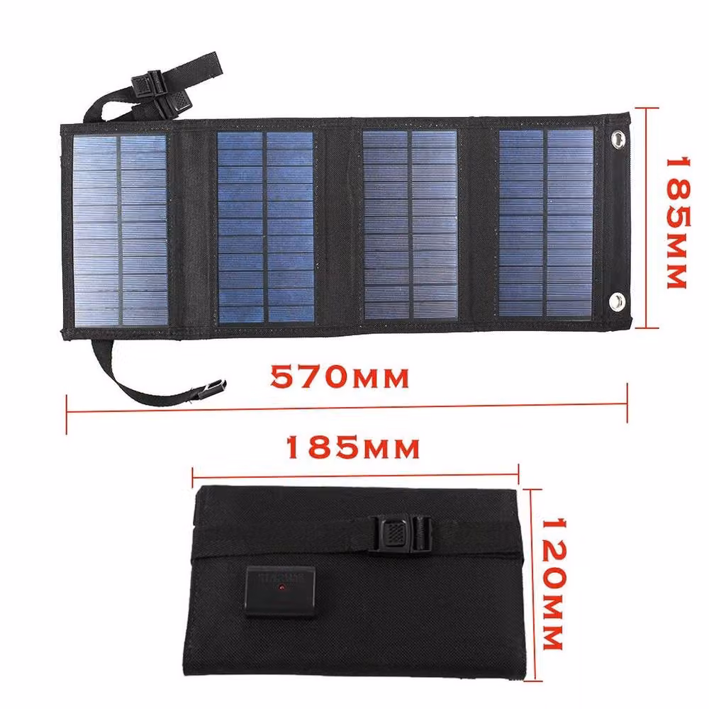 SPETLEK 100W USB Folding Solar Panel Power Bank with USB Cable, Black – 2