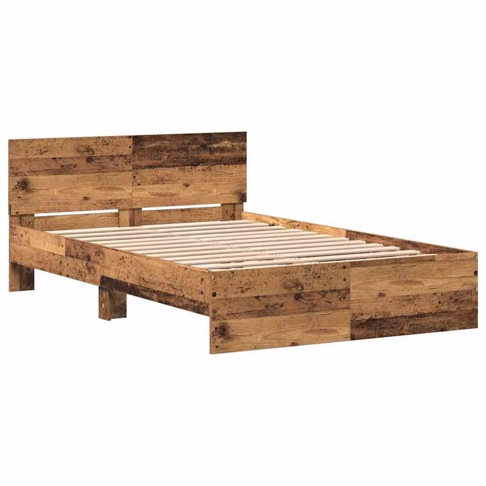 Berkfield Home Classic Solid Wood Bed Frame with Headboard in Brown, W/D/H: 120 x 190 cm – 3