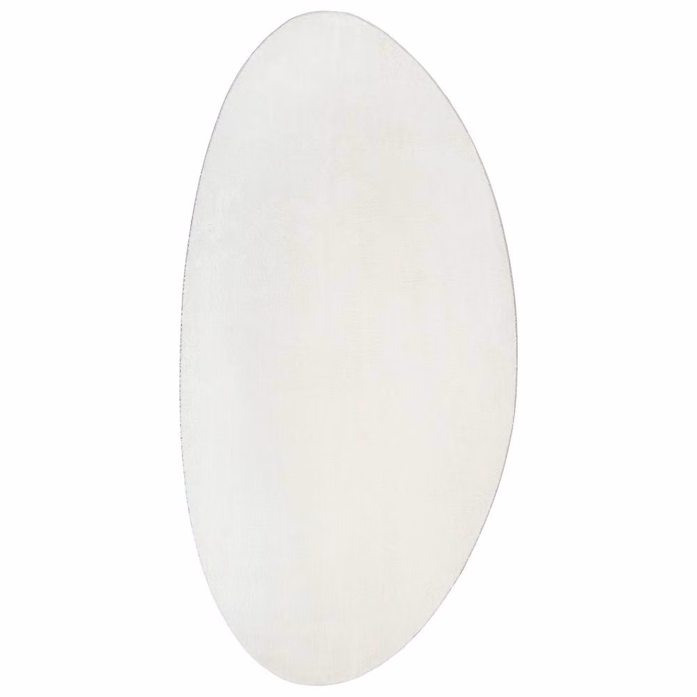 Berkfield Home Huarte Oval Rug, Washable Short Pile Polyester in Beige, W: 80 cm, D: 150 cm – 2