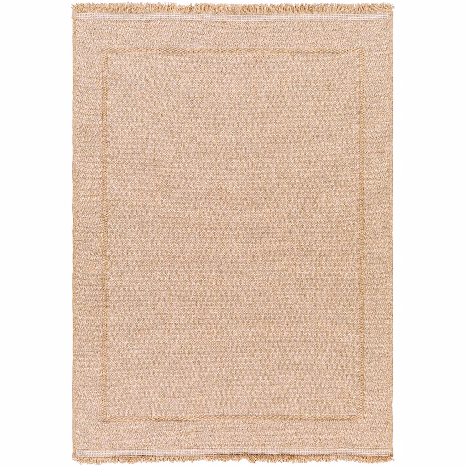 Livabliss Mirage-Cottage Beige Jute-Look In- & Outdoor Rug with Fringes W: 160 cm, D: 215 cm – 2