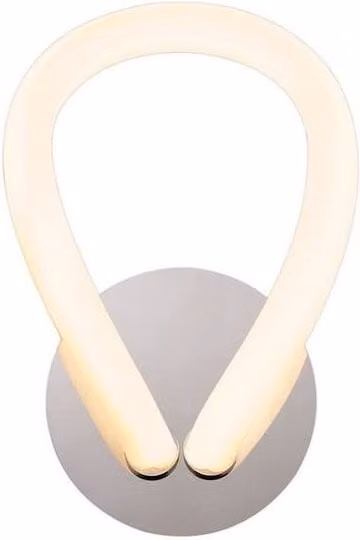 Netlighting Knot LED Wall Lamp, 12W, 3000K Warm White, 900lm, Chrome and Grey