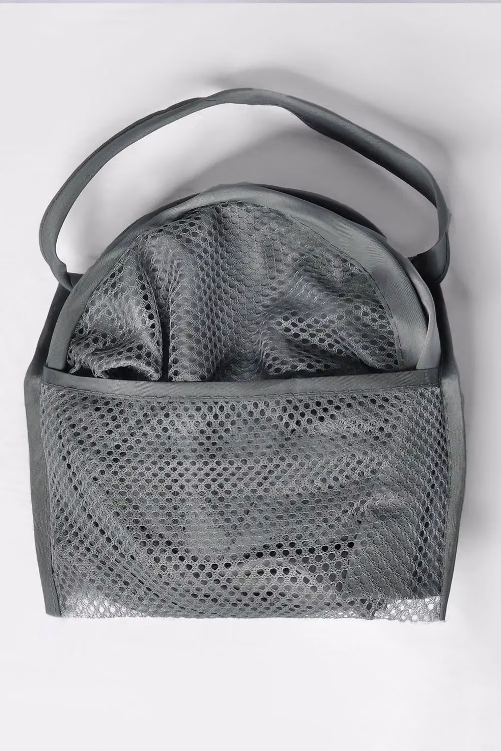 OHS Collapsible Mesh Laundry Basket with Handles, Charcoal Grey – 4