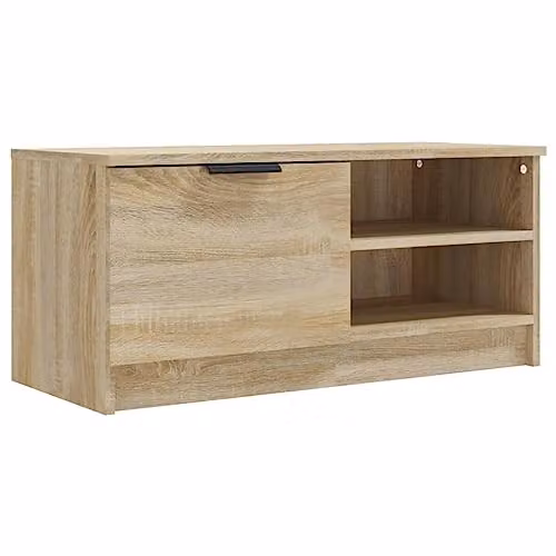 vidaXL Modern TV Cabinet in Sonoma Oak, Brown, W/D/H: 80 x 35 x 36.5 cm
