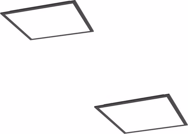 Loops 2 Pack Black Square LED Ceiling Light for Modern Indoor Spaces