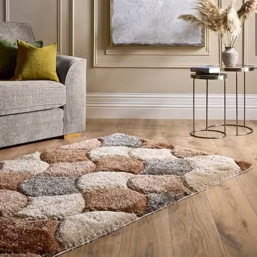 Phoenox Textiles Limited Origins 3D Scallop Wave Rug in Red Terracotta, W: 80 cm, L: 150 cm – 2