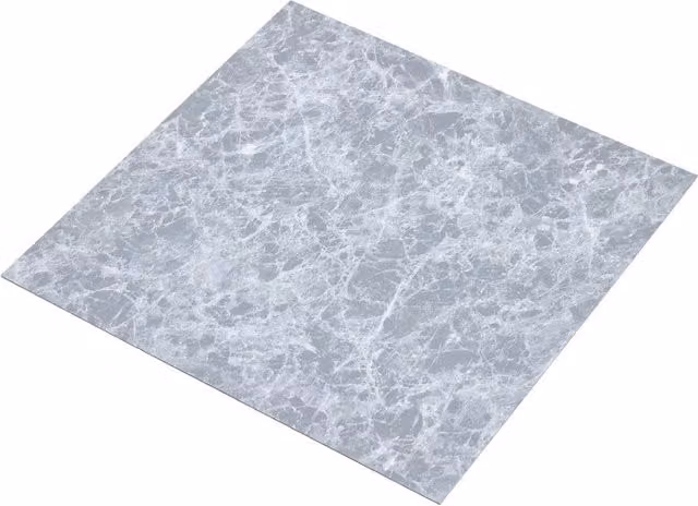 Living and Home 24-Piece Grey Stone Effect Self-Adhesive Floor Tiles with Rustic Marbled Design – 1