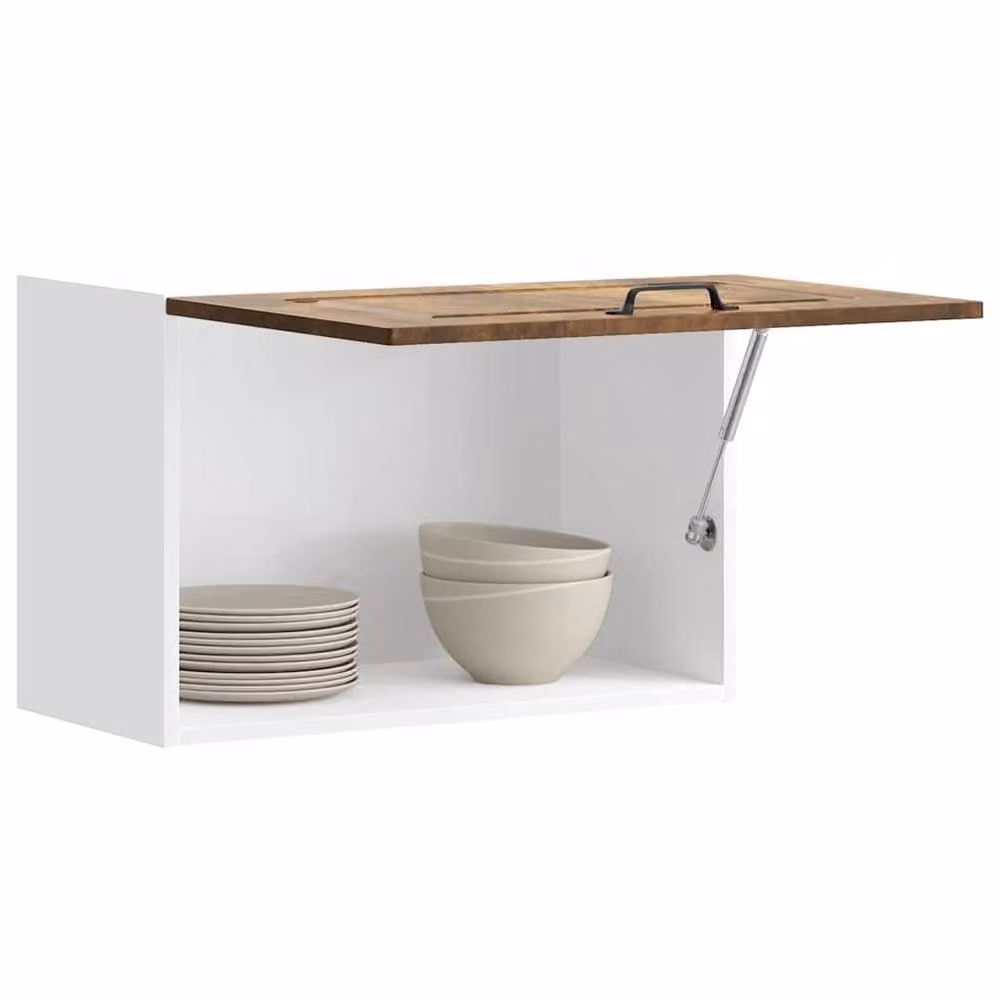 Berkfield Home Kalmar Wall Mounted Kitchen Cabinet in Smoked Oak Brown Engineered Wood – 2