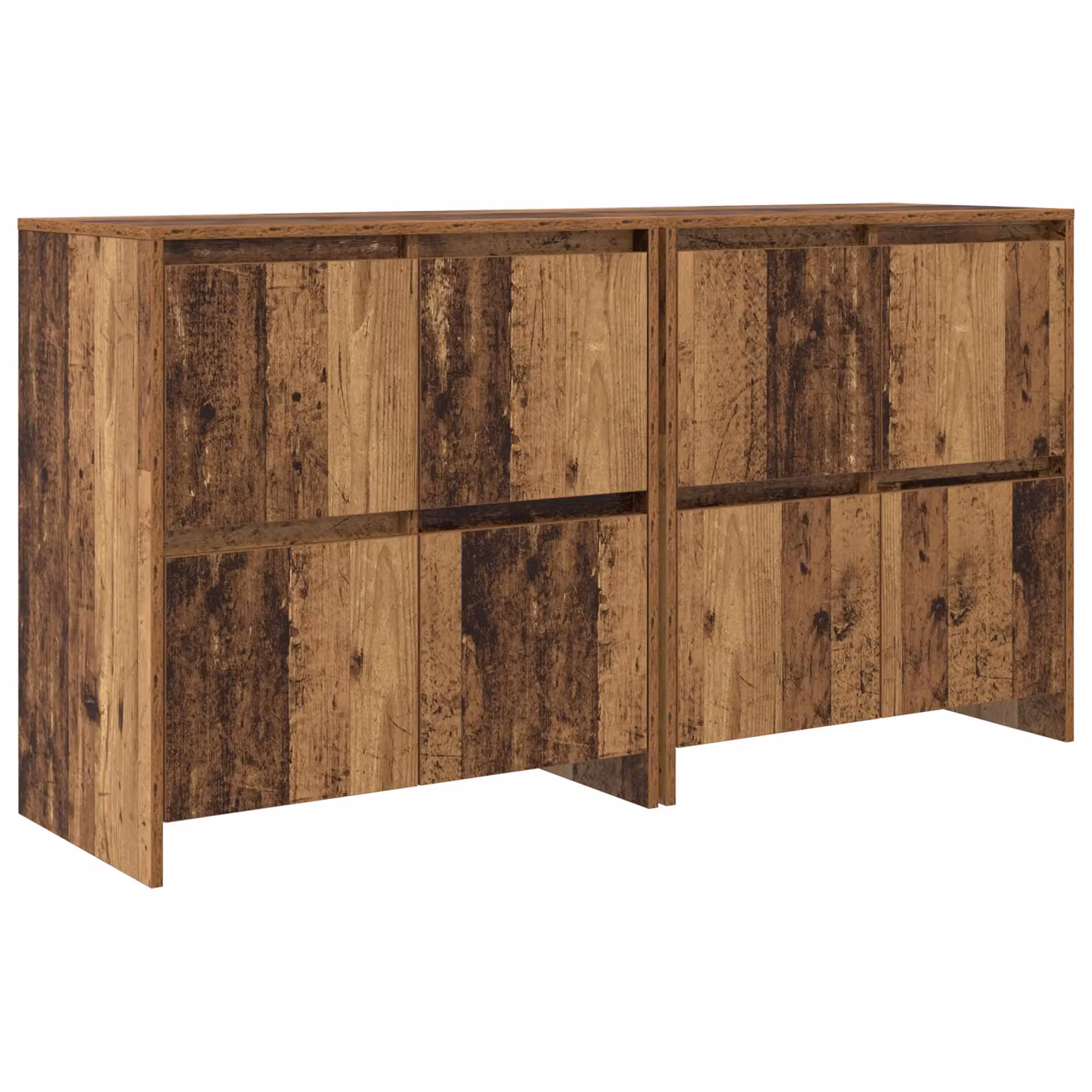 Berkfield Home 2-Piece Sideboard Set in Brown Old Wood, W/D/H: 70 x 41 x 75 cm – 2