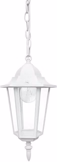 Netlighting MILANO Modern White Outdoor Pendant Ceiling Light IP44, Diameter: 17 cm