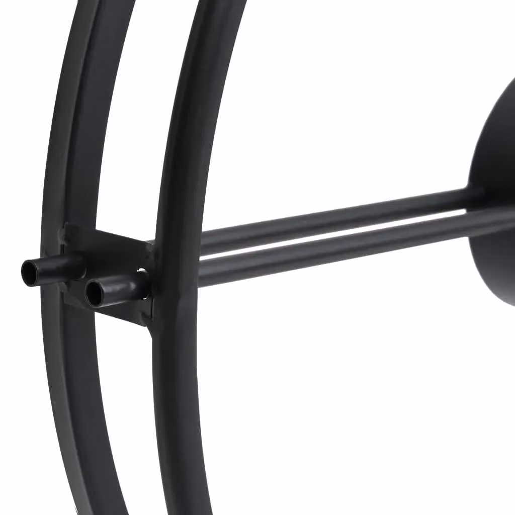 Berkfield Home Minimalist Round Analog Wall Clock in Black Metal, Diameter: 52 cm – 3
