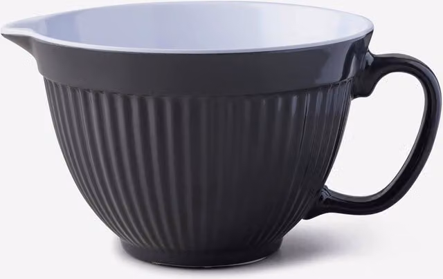 Zeal Melamine Mixing Bowl and Batter Jug with Pouring Spout and Non-Slip Base, Grey