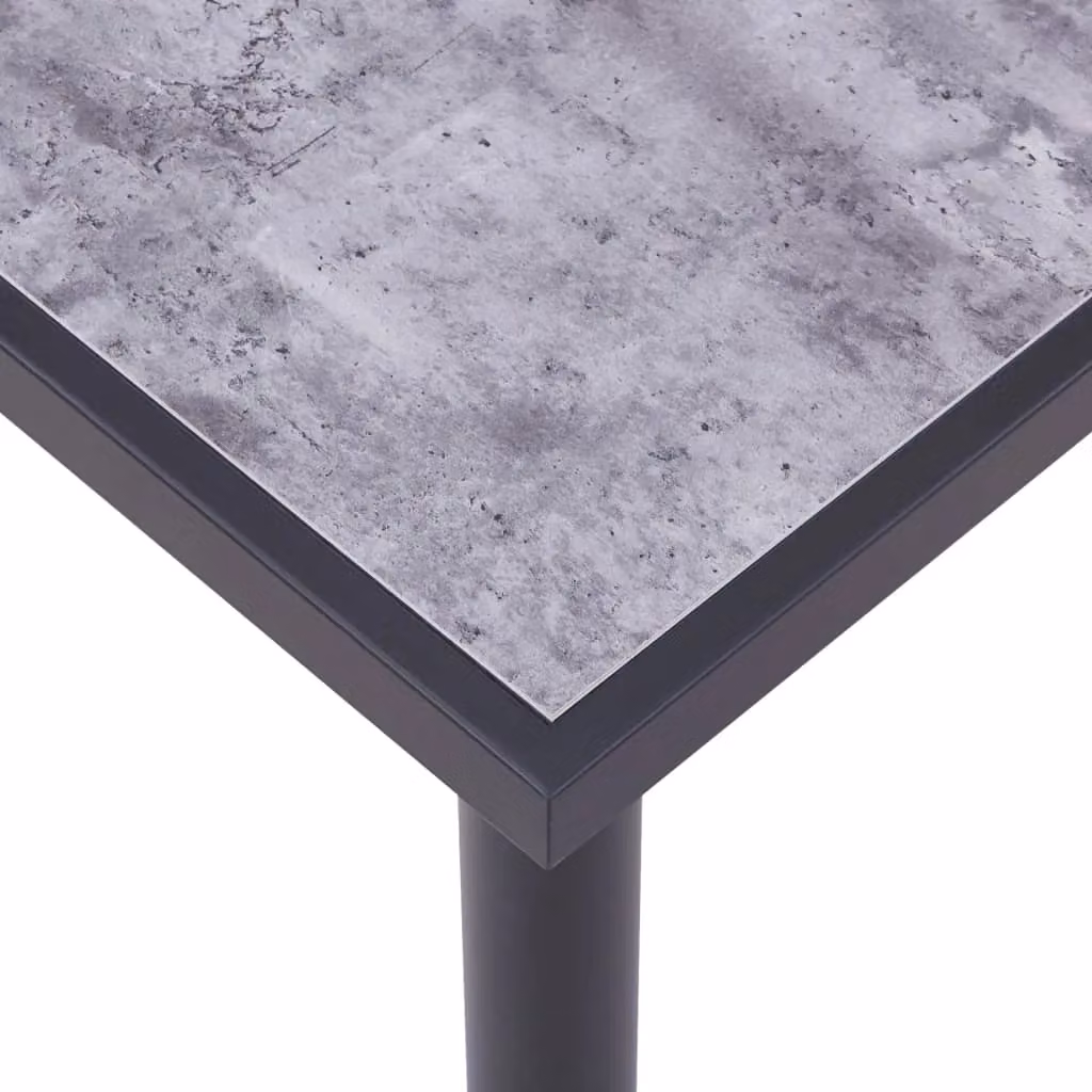 Berkfield Home Modern Rectangular Dining Table in Black and Concrete Grey, W/D/H: 160 x 80 x 75 cm – 3