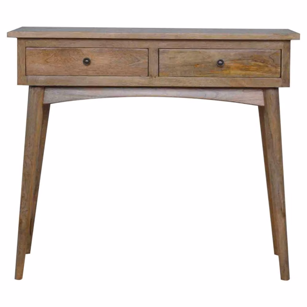 Wyld Haus Bevagna 2 Drawer Mango Wood Console Table in Brown W/D/H: 126 x 40 x 78 cm – 2