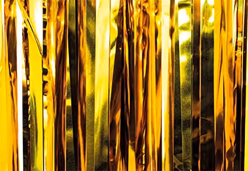 Netagon Metallic Tinsel Curtain, Gold, W: 100 cm, H: 250 cm – 3