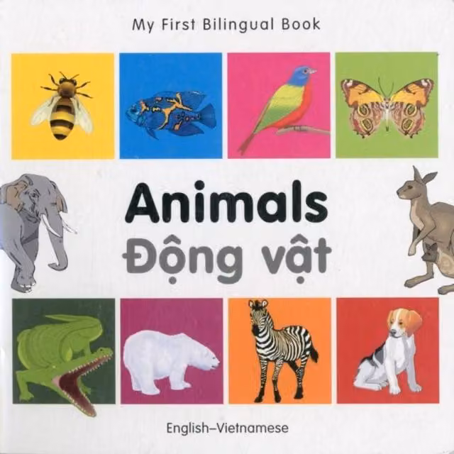 Milet Publishing My First Bilingual Book Animals English-Vietnamese Multicolour Board Book
