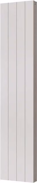 Thetford White Vertical Double Panel Smooth Aluminium Radiator, H: 180 cm, W: 37.2 cm