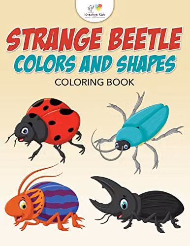 Kreative Kids Strange Beetle Colors and Shapes Colouring Book for Children, Multicolour