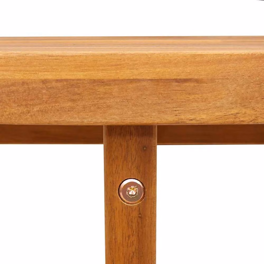 Berkfield Home Beautiful Oval Garden Dining Table in Brown Solid Oiled Acacia Wood, W/D/H: 200 x 90 x 75 cm – 4