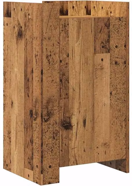 Berkfield Home Rustic Old Wood Sideboard in Brown, W/D/H: 45 x 35 x 75 cm