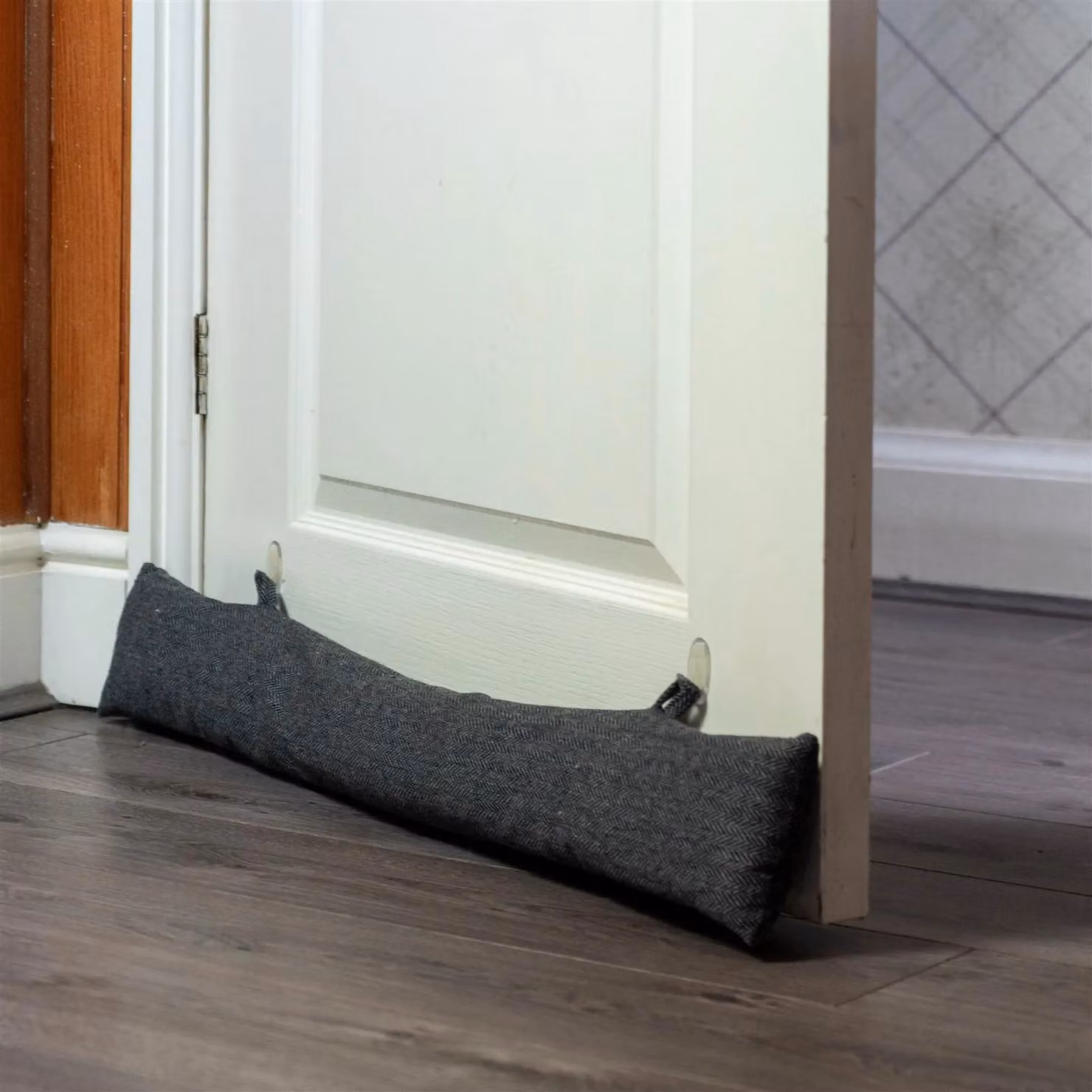 Nicola Spring Herringbone Draught Excluder, Grey – 7