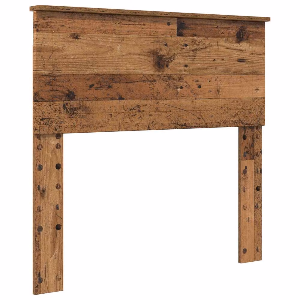 Berkfield Home Bed Frame with Headboard in Brown Old Wood, W/D/H: 90 x 200 cm – 3