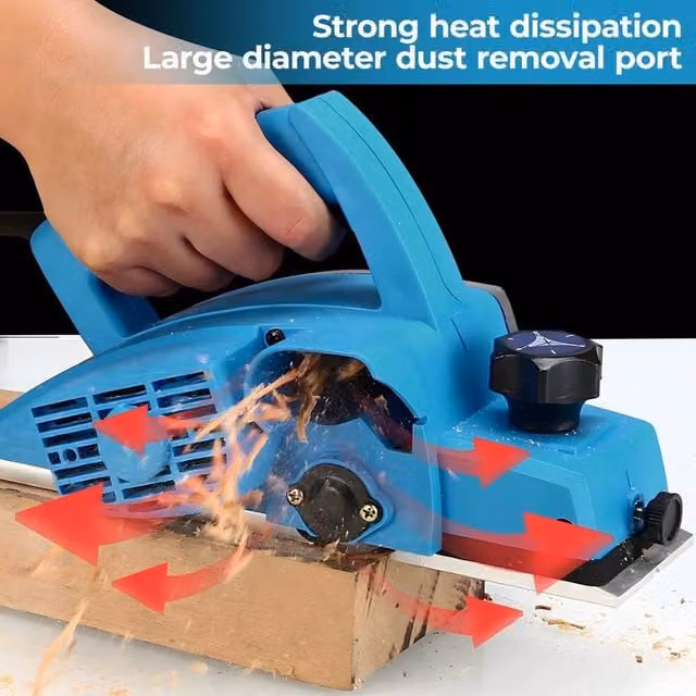 SPETLEK 1200W Electric Corded Wood Planer in Turquoise – 1