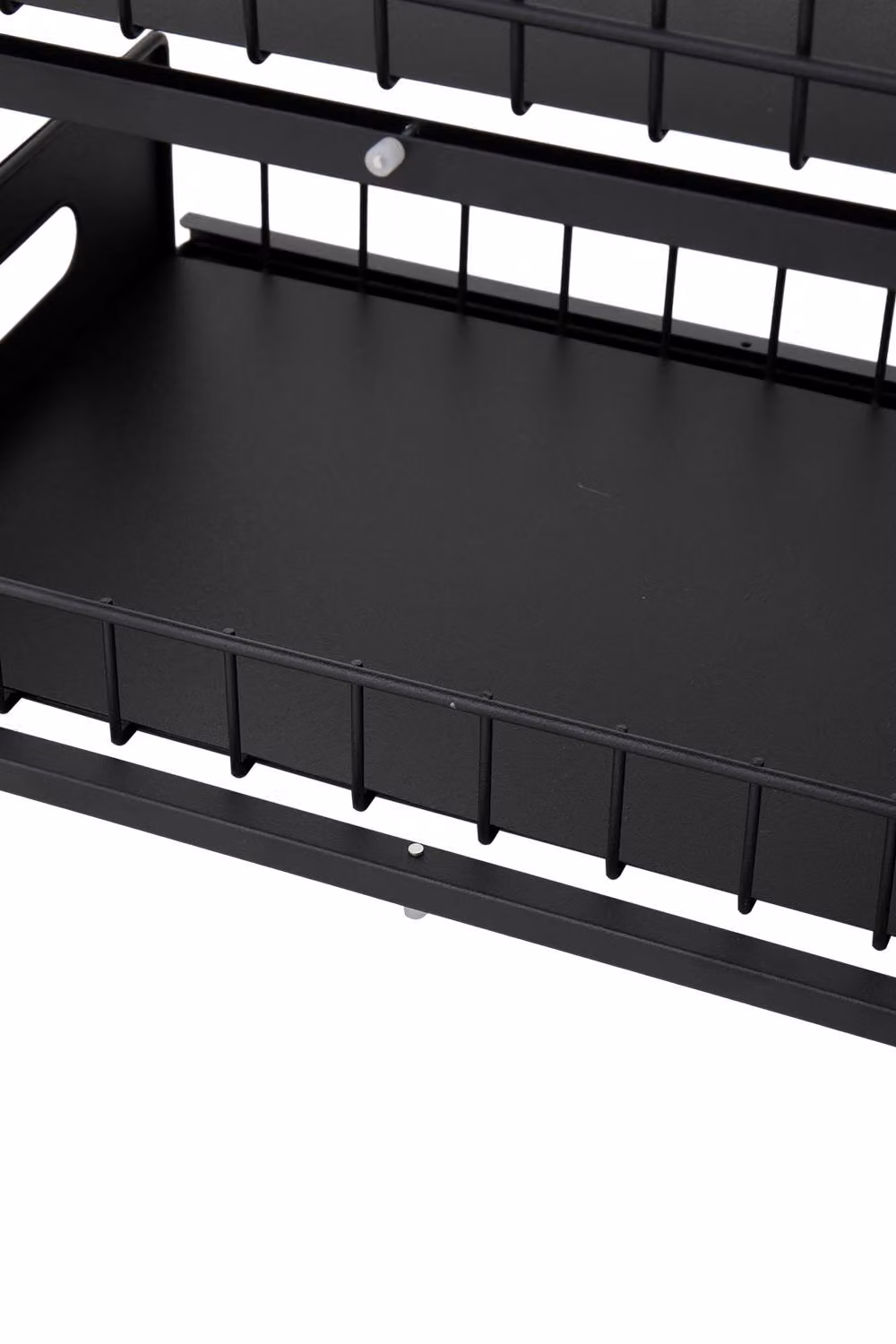 Garden Sanctuary Metal 2-Tier Under Sink Sliding Organizer in Black, W: 37.5 cm, D: 36.5 cm – 4