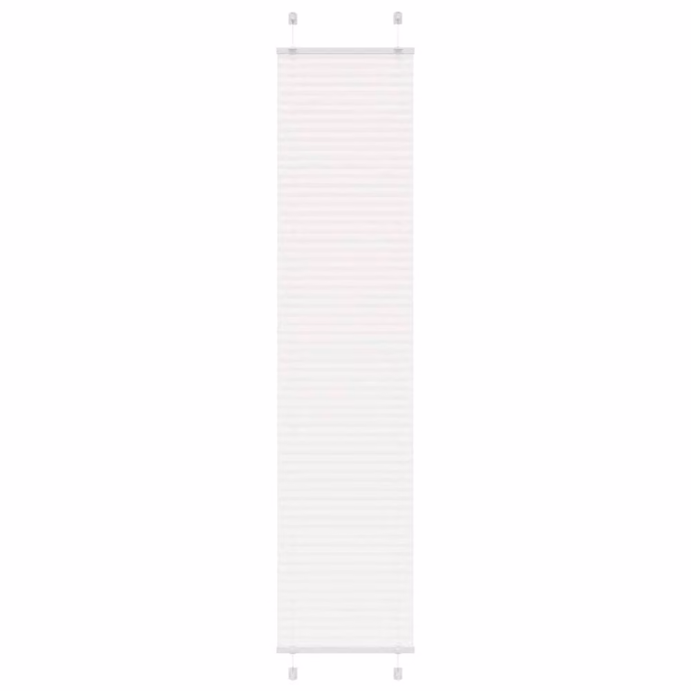 Berkfield Home Single Pleat White Polyester Semi-Transparent Blind, W: 40 cm, H: 200 cm – 2