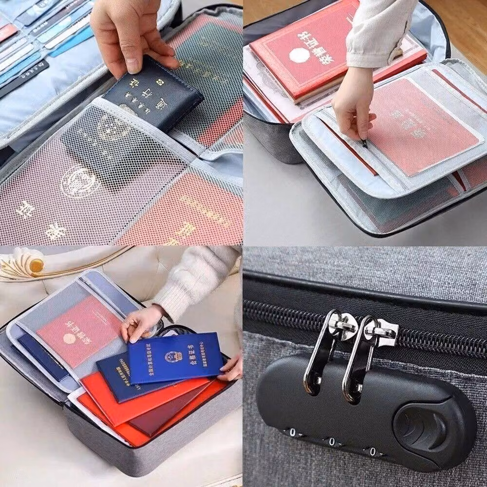 Havendro Portable Lockable Waterproof Document Box in Grey – 5