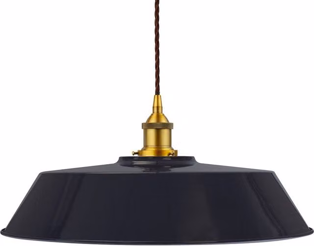 SE Home Chancery Large Pendant Light in Navy Blue, Gold and Brown