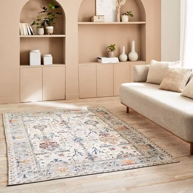 sweeek Multicoloured Oriental Persian Pattern Machine Woven Indoor Rug, W: 120 cm, L: 160 cm