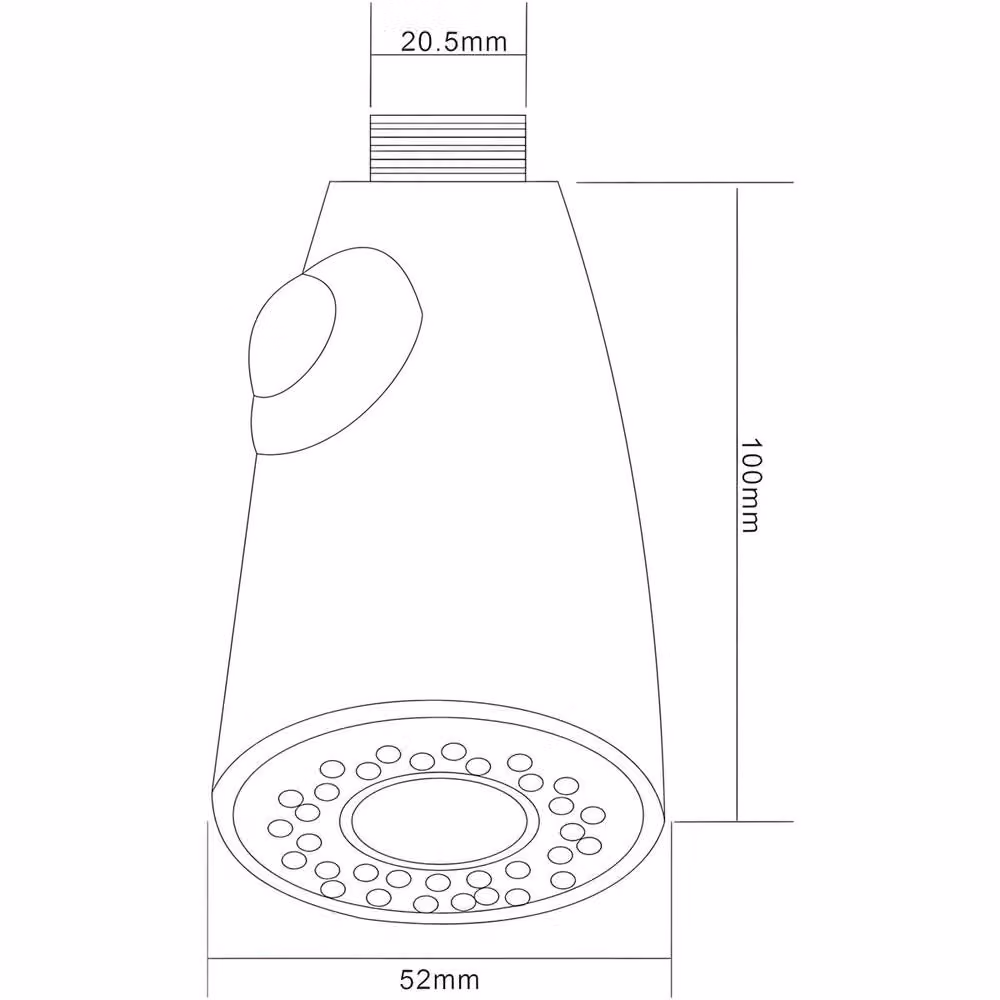 Heable Versatile Kitchen Tap with Pull Out Sprayer Shower Head in Silver Chrome – 3