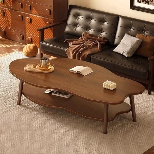 SPETLEK Modern Brown Layer Coffee Table for your Living Room, W: 100 cm, D: 60 cm – 1
