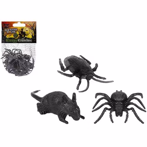 PMS Halloween Haunted House Creepy Crawlies Set, 12 Piece, Multicolour and Black – 1