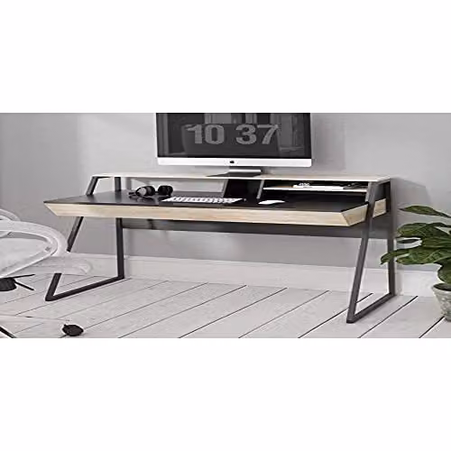 Alphason Salcombe Modern Oak Computer Desk, W/D/H: 118 x 59 x 76 cm