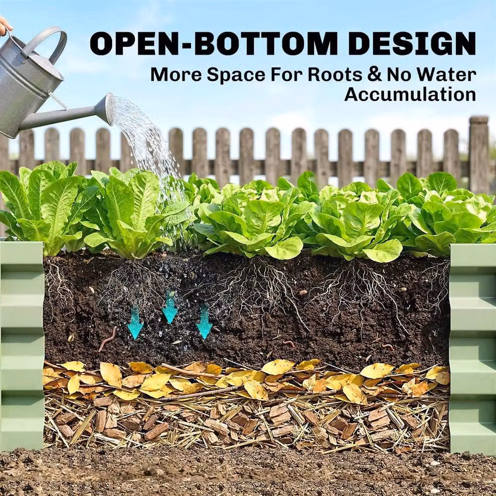 KORVIXA Green Raised Garden Bed Elevated Planter Box W/D/H: 120 x 60 x 30.5 cm – 4