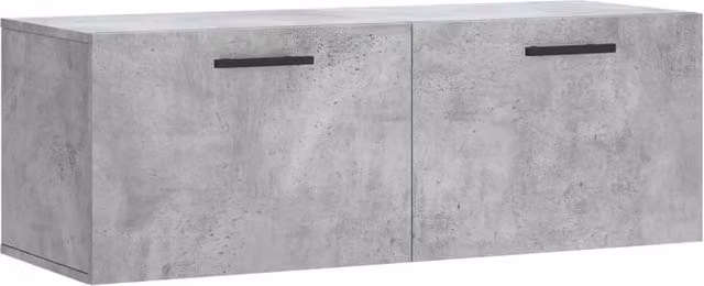 Berkfield Home Wall Mounted Cabinet in Concrete Grey, W: 100 cm, D: 36.5 cm, H: 35 cm – 1