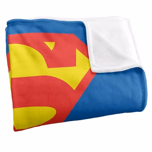 Warner Bros. Superman Shield 2016 Silky Touch Super Soft Fleece Throw Blanket, Multicolour, W: 91.44 cm x D: 91.44 cm x H: 147 cm – 2