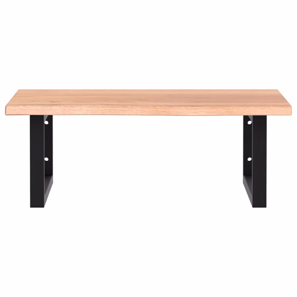 Berkfield Home Wall Mounted Basin Shelf in Brown Oak and Steel – 3