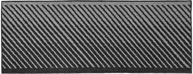JVL Stellar Machine Washable Non-Slip Runner in Black with Star and Striped Design