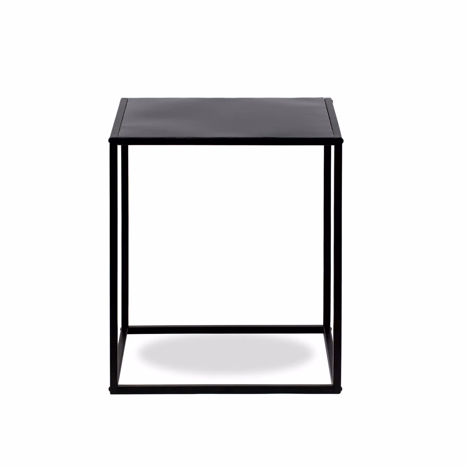 Nordlys Industrial Square Metal End Table in Black – 5
