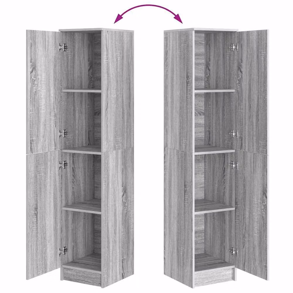 Berkfield Home Modern Buffet Cabinet in Grey Sonoma MDF – 4