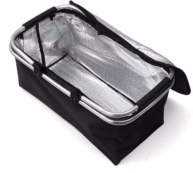 NESTLUNE Large Thermal Cooler Basket and Picnic Bag in Black, W: 100 cm, D: 60 cm – 1