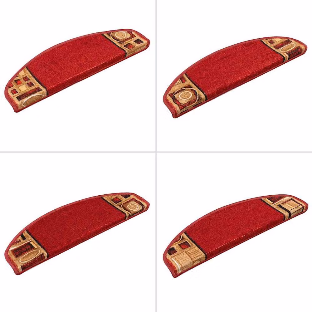 Berkfield Home Self-adhesive Stair Mats, 10 Pieces, Red, W/D/H: 65 x 21 x 4 cm – 3