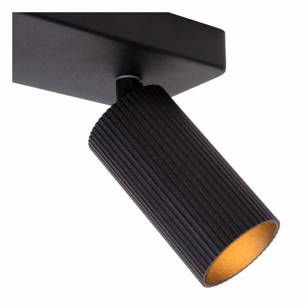 Lucide Clubs Modern Twin Ceiling Spotlight in Black with 2xGU10 LED Lamps – 6