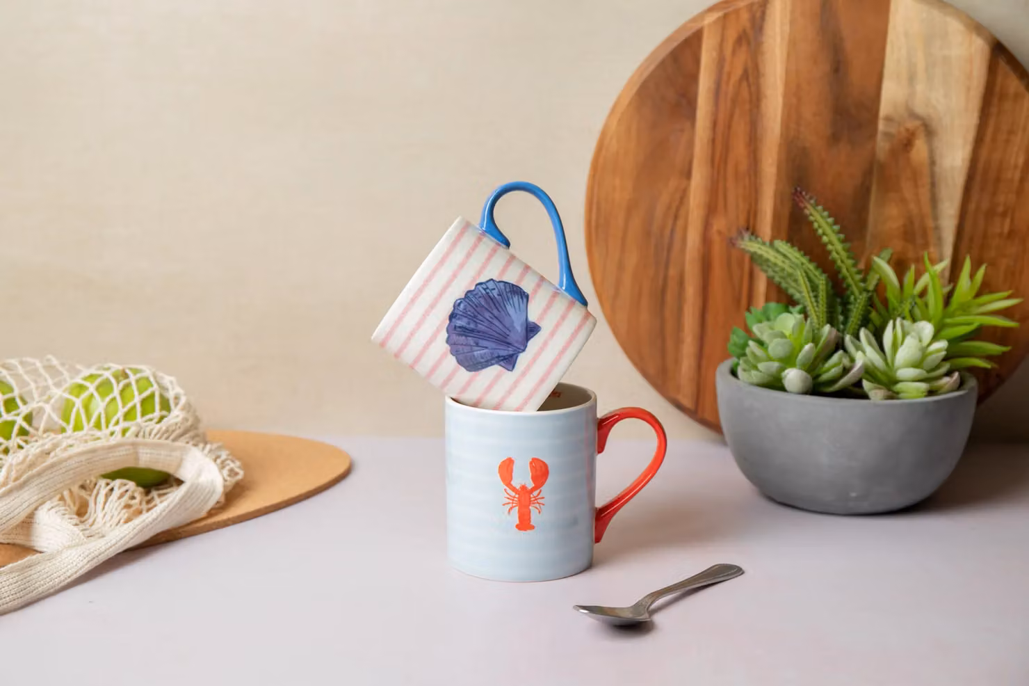Mikasa Lobster Straight-Sided Porcelain Mug, 280ml, Blue – 2