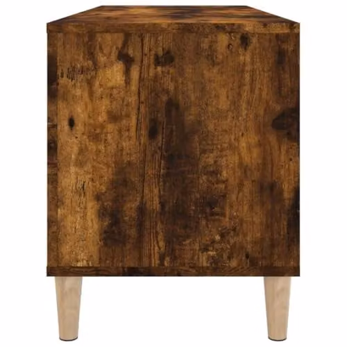 vidaXL Modern Record Cabinet in Smoked Oak, W/D/H: 100 x 38 x 48 cm – 4