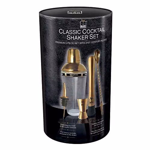 Bar Originale 5 Piece Gold Cocktail Set with Shaker – 2