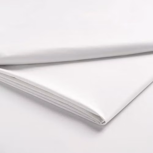 Christy Luxury 400TC Cotton Sateen Single Flat Bed Sheet in White, W/D/H: 90 x 200 cm