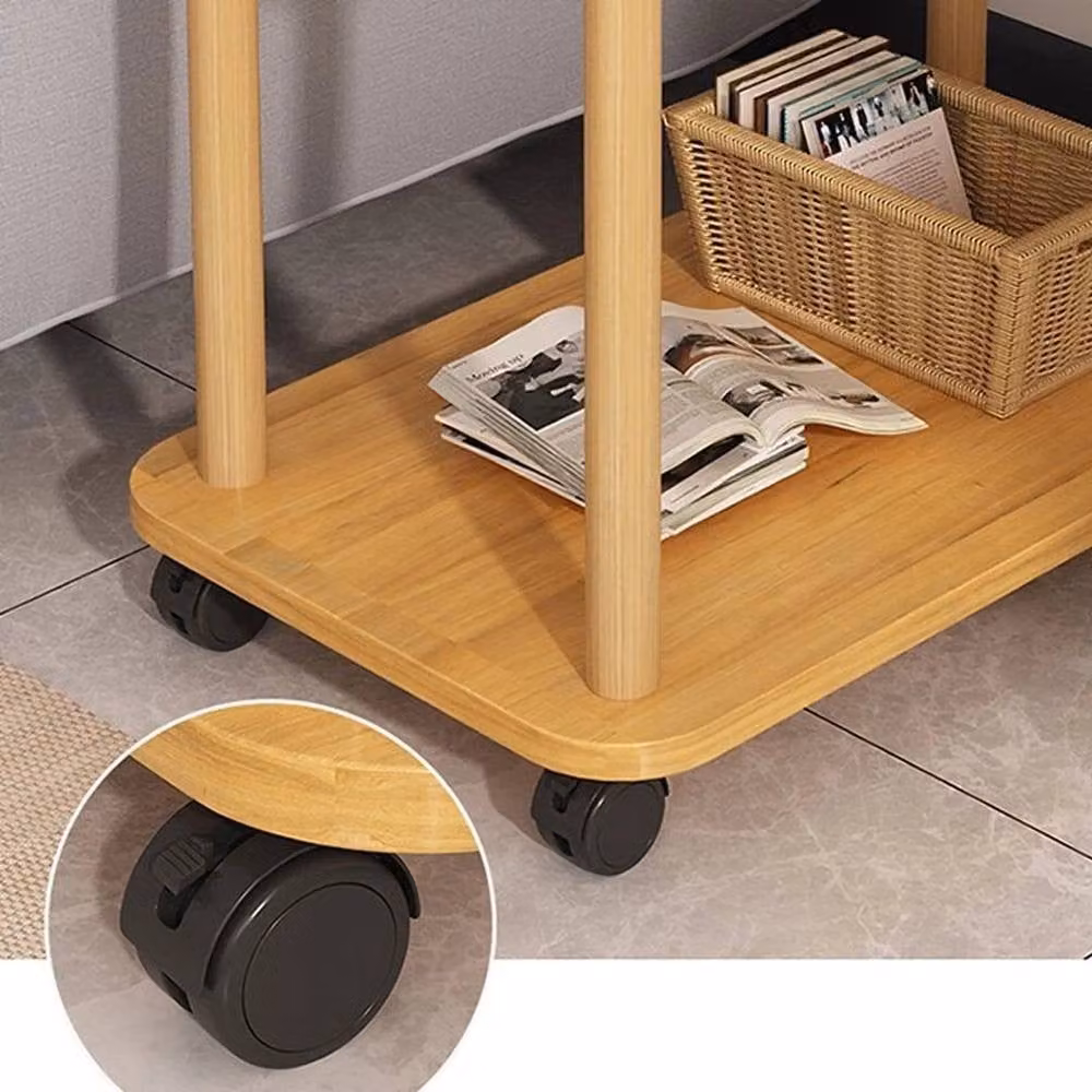FORGEVIO 2 Tier Small Side Table in Natural Brown – 4